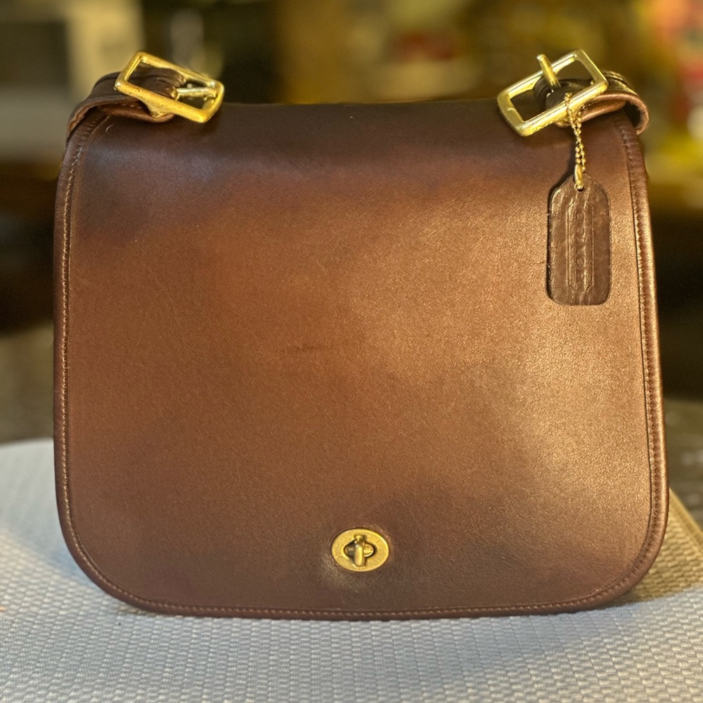 Coach Vintage Stewardess Bag Brown Mahogany 9525 Made In Costa Rica